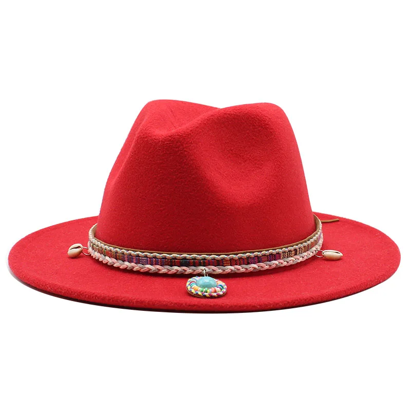 Шляпа Seioum Федора для женщин и мужчин шляпа с широкими полями из шерсти фетра