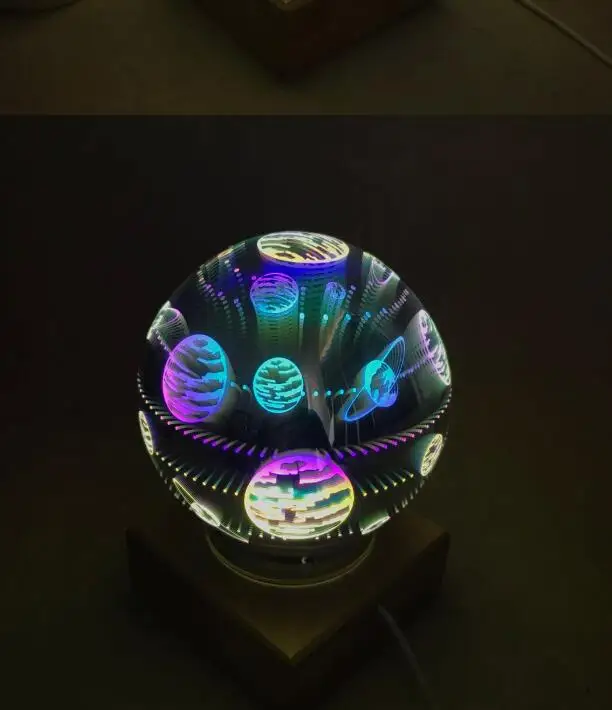 as picture Novedades фейерверк 3D Светодиодный Ночник проектор красочная Новинка атмосферная лампа сияющая различный режим деревянная основа ночник - Испускаемый цвет: as picture