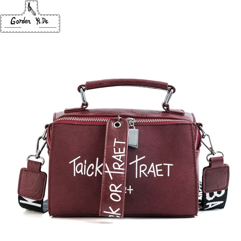Женская сумка-мессенджер на плечо, модная сумка с буквенным украшением, сумка-тоут с широким ремешком, сумка через плечо для женщин