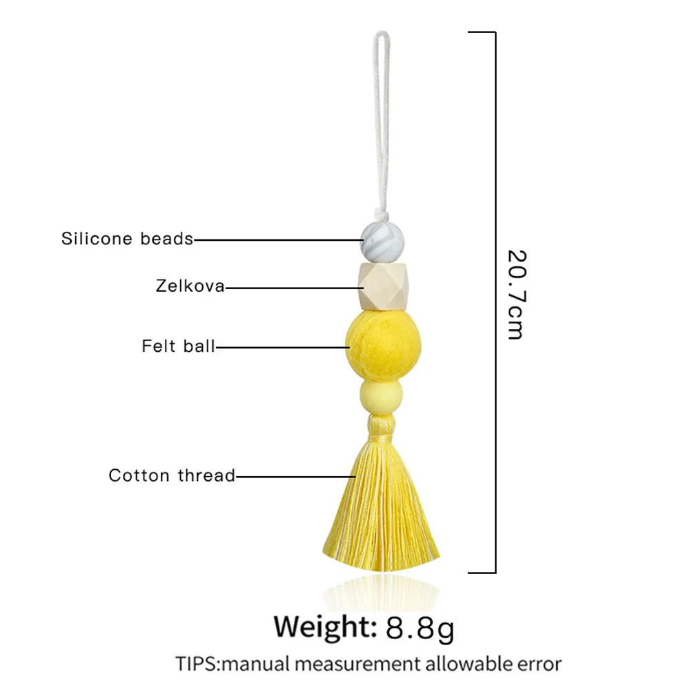 1 шт. натуральные деревянные бусины с кисточкой узорами автомобиля свисающие