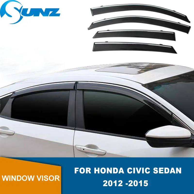 Боковых окон для Honda Civic Седан 2012 2013 2014 2015 оконный козырек от солнца и дождя