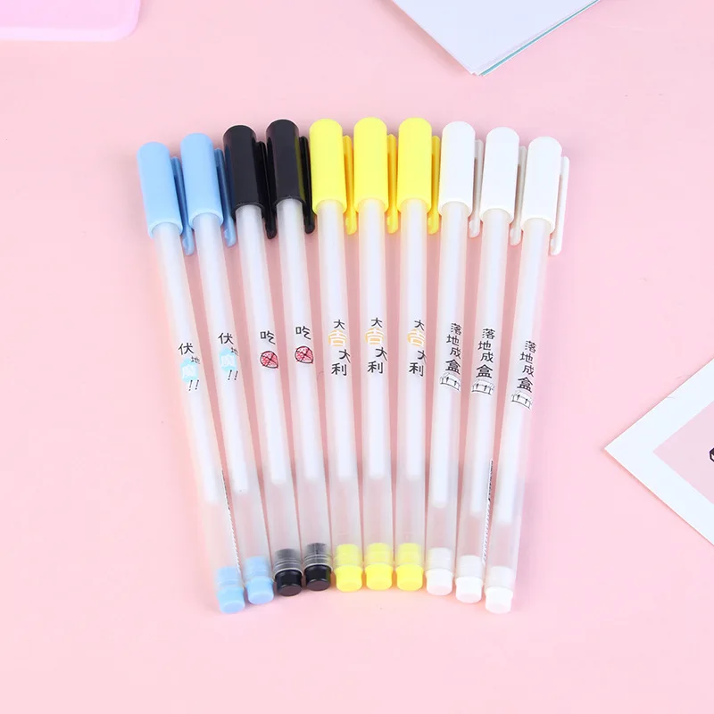 

30Pcs Good Luck Simple Creative Personality Gel Pen Student Learning Writing Office School Stationery Pen Wholesale