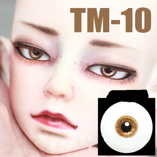 

BJD Doll eyes suitable for 1-3 1-4 1-6 sizetm-10 small rainbow sparkling black pupil glass doll accessories