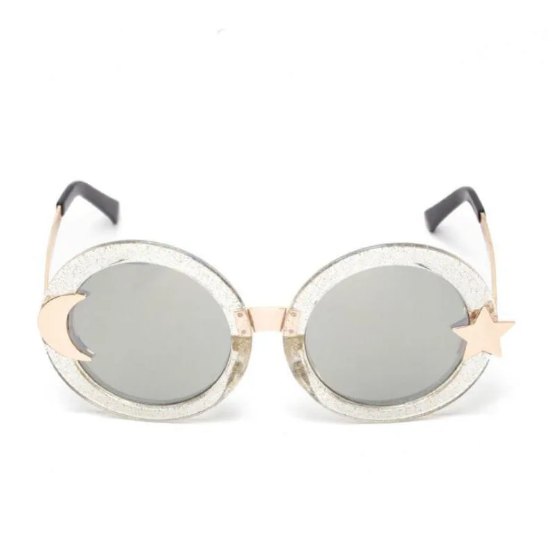 Rossacx винтажные Круглые Солнцезащитные очки для женщин фирменный дизайн звезда и