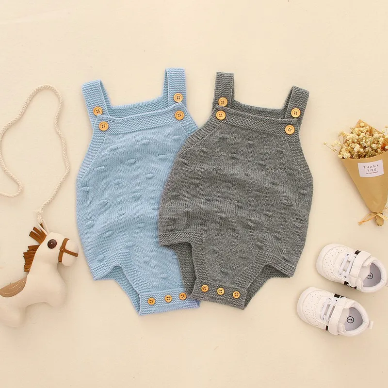 Summer Infant Baby Girls Sleeveless Rompers Kids Boys Solid Bodysuit Jumpsuit Newborn Clothes