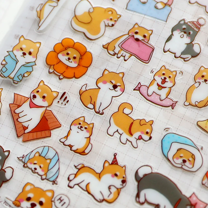 

Cute cartoon stickers cute PET animal dog stickers decoration small pattern water-proof material mobile phone stickers