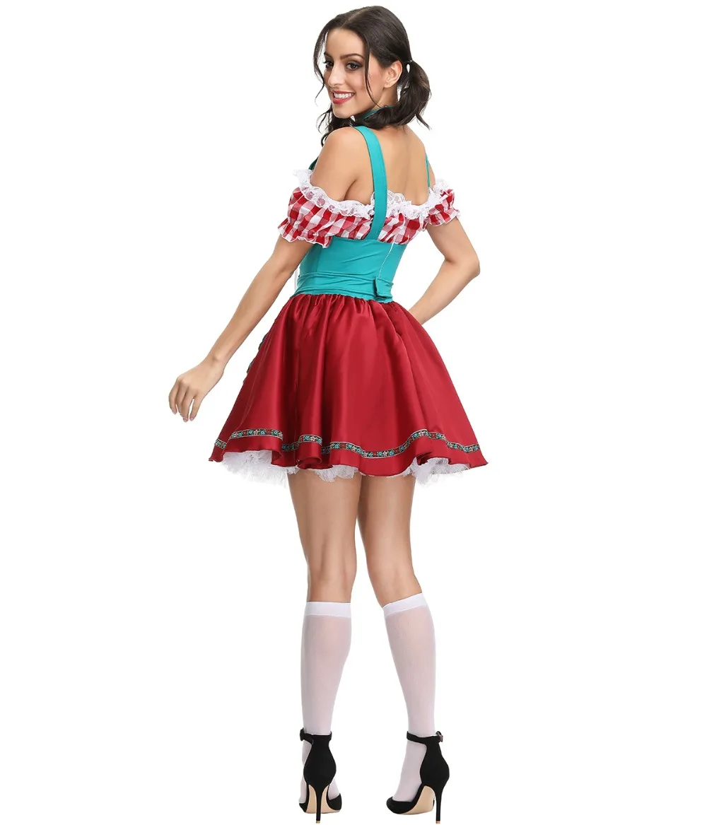 Женское сексуальное пиво oktoberfest девушка косплей костюм немецкий баварское пиво Wench Canival костюм праздничная одежда нарядное платье