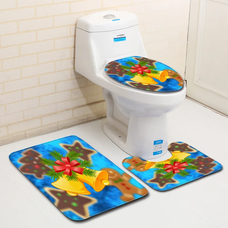 Zeegle мультяшный коврик для туалета набор фланелевых ковриков ванной комнаты