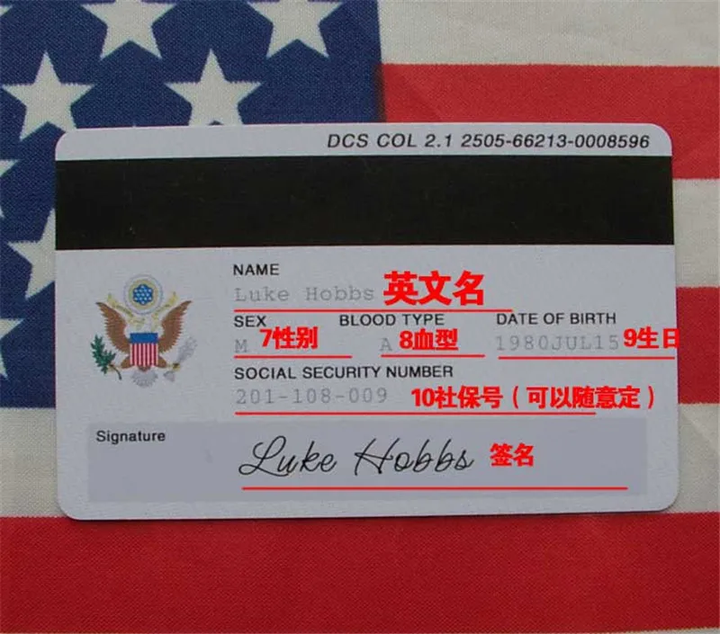 Металлический значок из фильма форсаж DSS и идентификационные карты чехол