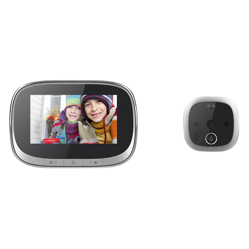 

Intelligent Electronic Cat Eye Doorbell Household Visual Anti-Theft Wireless Doorbell Black