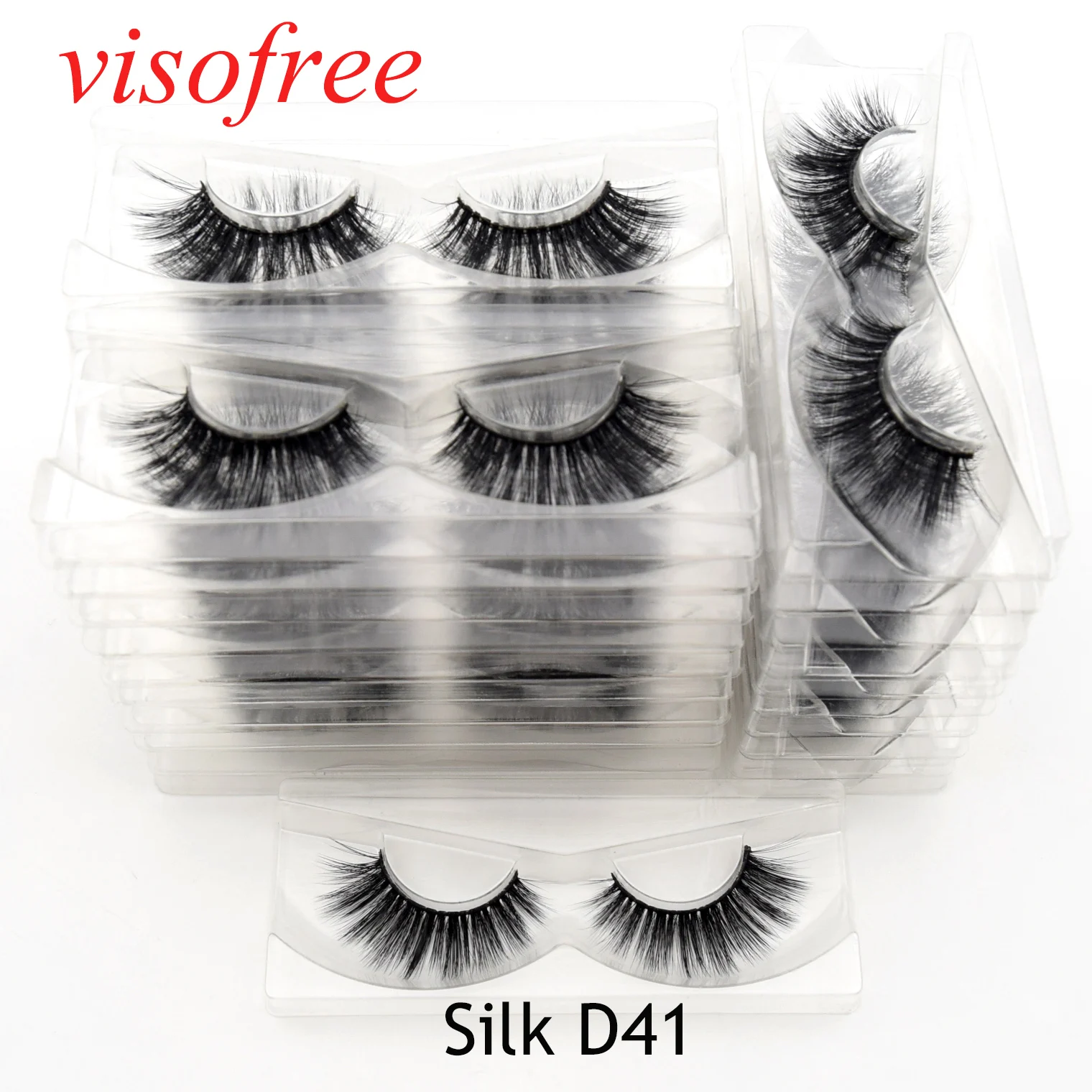 Visofree 30 парт/Лот 3D шелковые ресницы ручной работы полная полоса ресниц