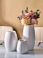 simple white ceramic vase hydroponic flowerpot flower arrangement desktop ornaments irregular art vase wedding decoration gift