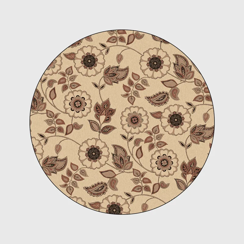 

Persia Round Carpet and Rugs Large Bohemian Mandala Floral Living Room Bedroom Area Rugs Non Slip Muslim Pray Mats Home Decor
