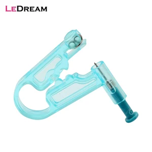 Пистолет одноразовый стерильный из нержавеющей стали для прокола носа, пупка, ушей, гвоздика, спиртовая Подушечка для тату, Пистолет Для Пирсинга Ушей, 1 комплект