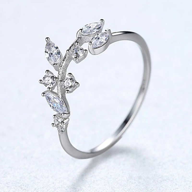 Кольцо женское из серебра 925 пробы регулируемое в Корейском стиле | Украшения и