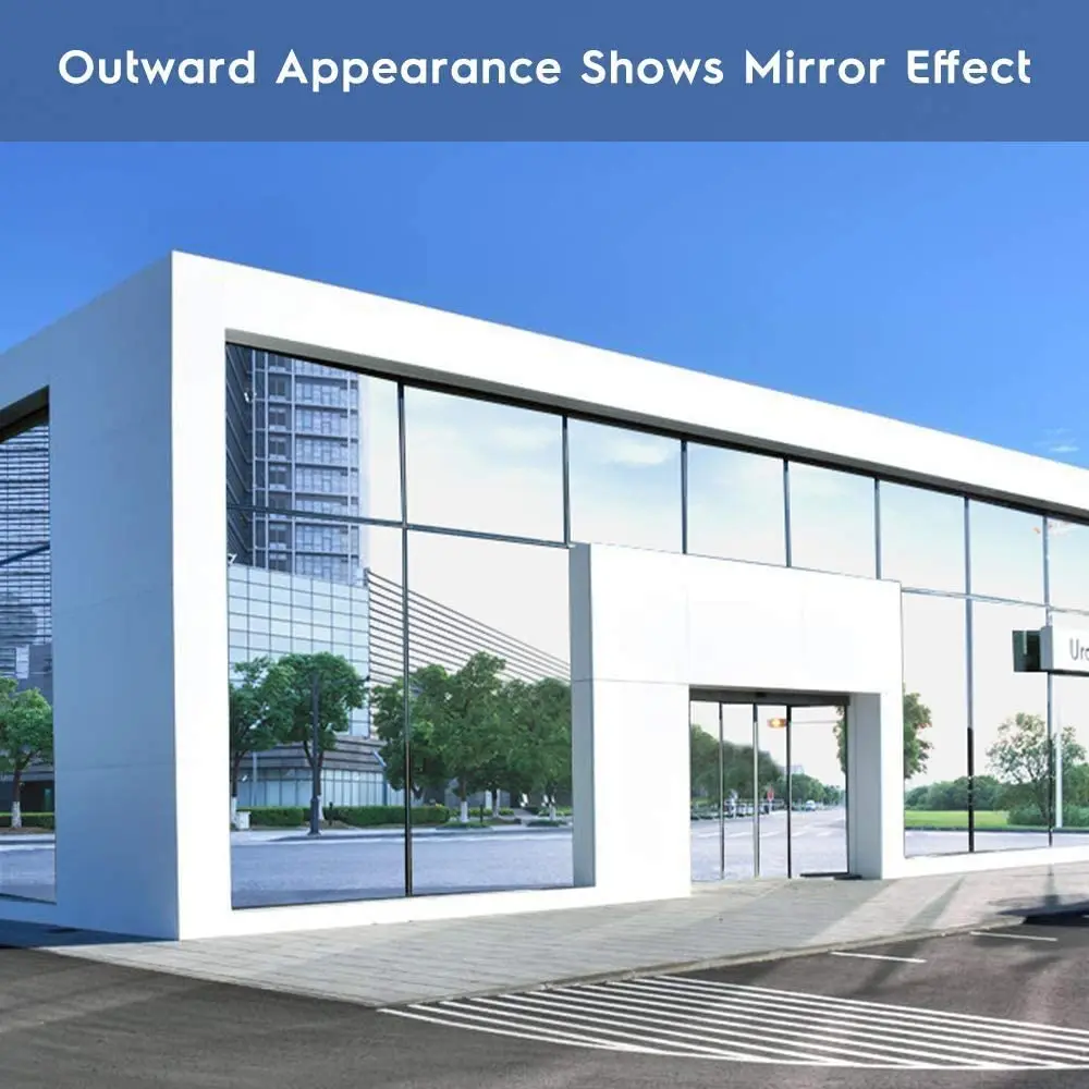 One Way Window Film Mirror Effect Glass Covering for Home Office Daytime Privacy Protecting Reflective Heat Control Anti UV | Дом и сад