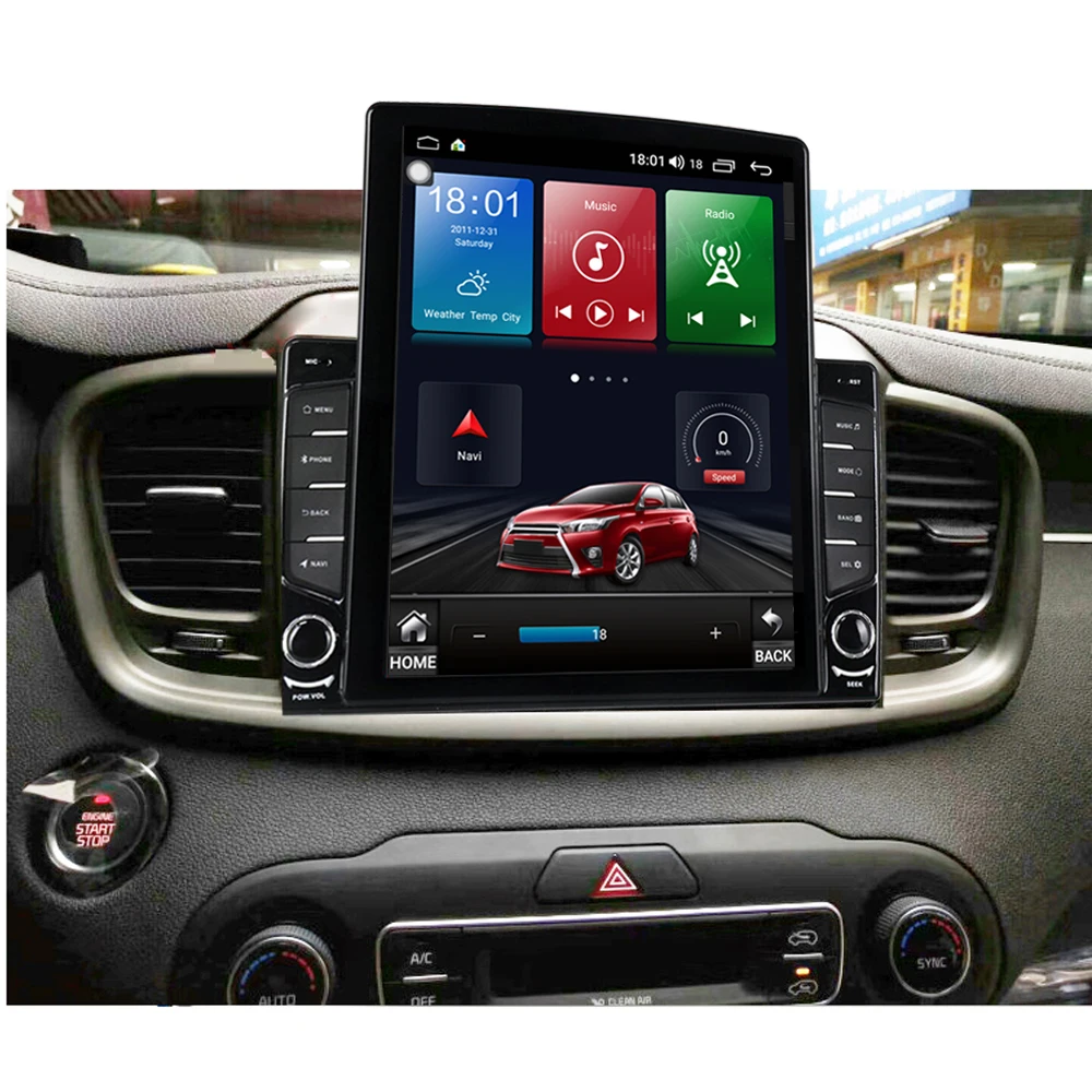 Runningnav для KIA Sorento 2015 2016 2017 Tesla Тип Android автомобильное радио мультимедийный