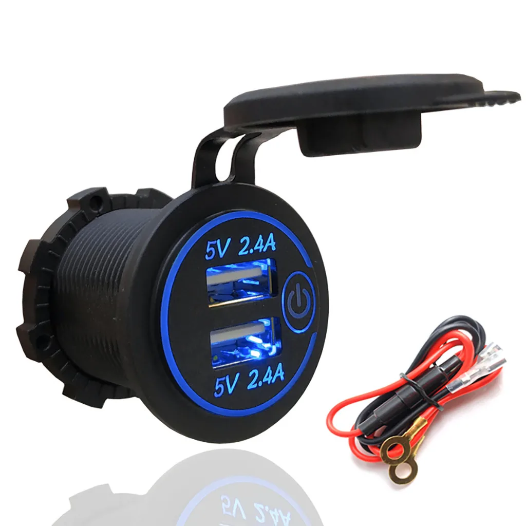 Розетка для автомобильного зарядного устройства 4 8a с двумя USB портами