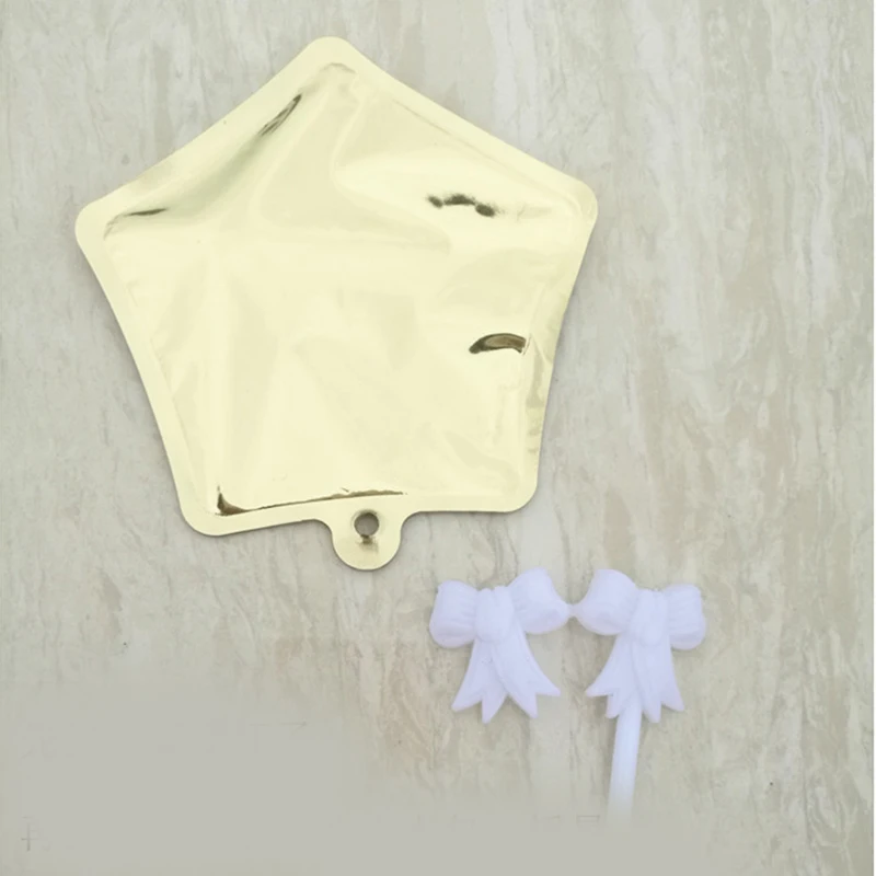 1 шт 4 дюйма 10 см мини шар Автоматический Надувной пятиконечная звезда любовь