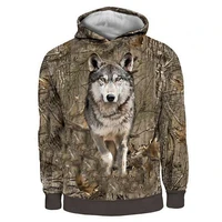 fashion hip hop mens casual long sleeved sports hoodie hunting game hoodie wolf 3d harajuku mens hoodie jacket