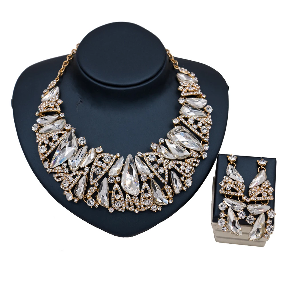 Комплект ювелирных изделий CACARE ожерелье серьги наборы недорогие женские