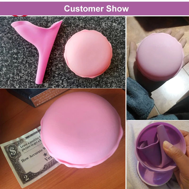 Women Silicone Urinal Outdoor Travel In Car Camping Portable Female Funnel Soft Urination Device Toilet Stand Up &amp Pee |