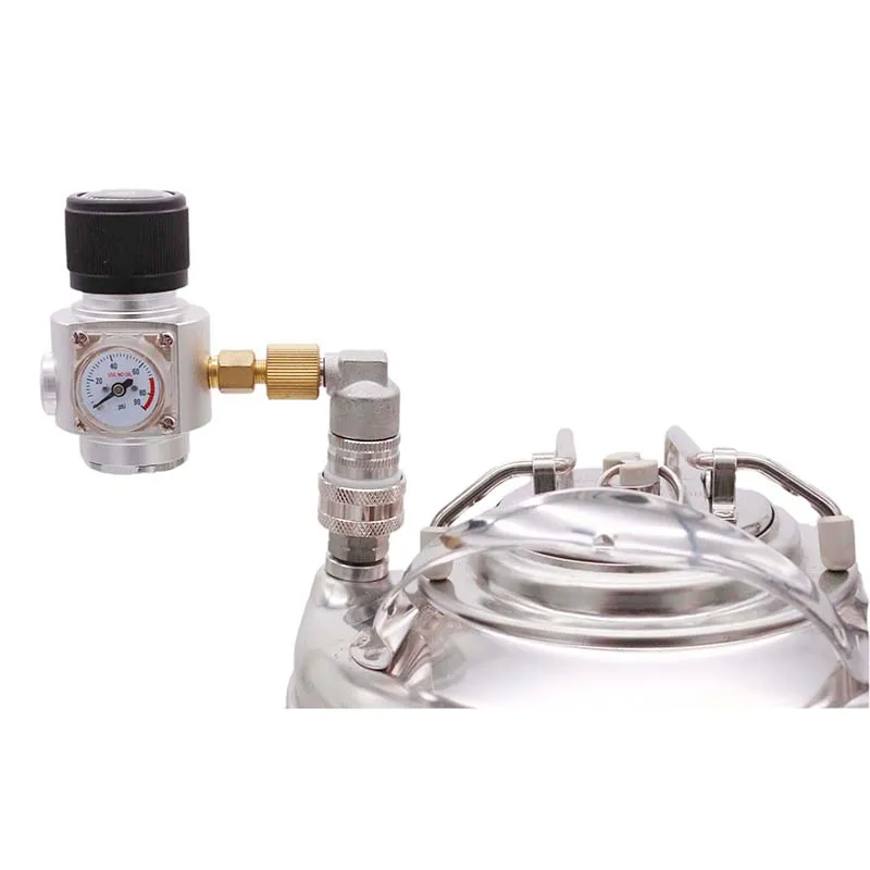 Homebrew Kegging Gas Supply Kit Mini Co2 Regulator & Stainless Ball Lock Disconnect 3/8-18UNF 0-90psi Fit Keg | Дом и сад
