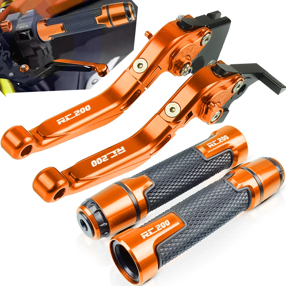 Для KTM RC200 RC 200 рукоять тормоза мотоцикла алюминий обработанный на станке с ЧПУ регулируемый тормозной рычаг сцепления ручка