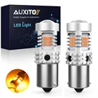 2 шт. BA15S BAU15S светодиодный ные лампы Canbus без Hyper Flash янтарно-желтые Автомобильные светодиодные лампы 7507 1156 P21W PY21W светодиодный лампы указателей поворота