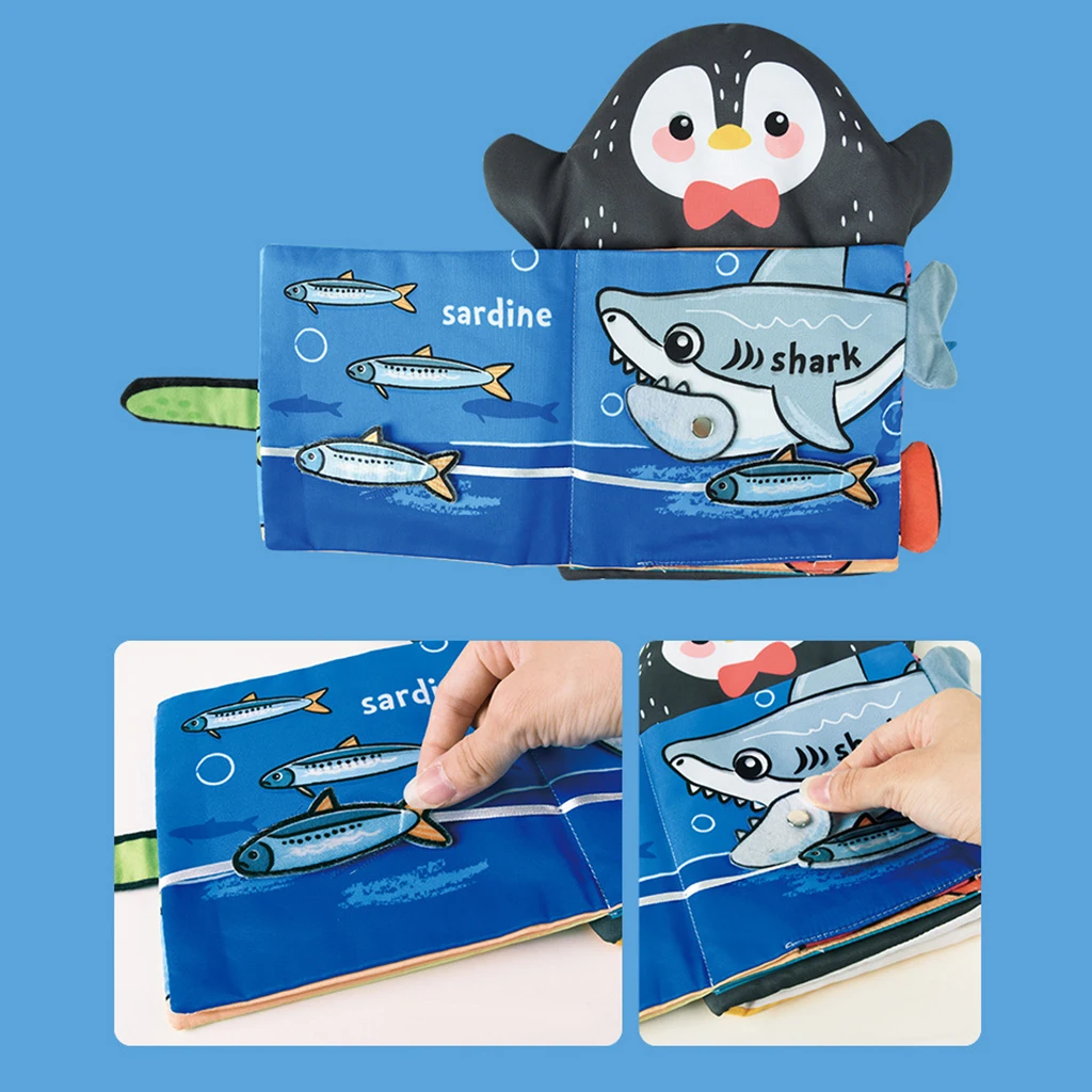 

Cloth Book Skill Development Role Play Toy Cognize Books Present Plush Animals Hand Puppet Cloth Book Toys for Kids