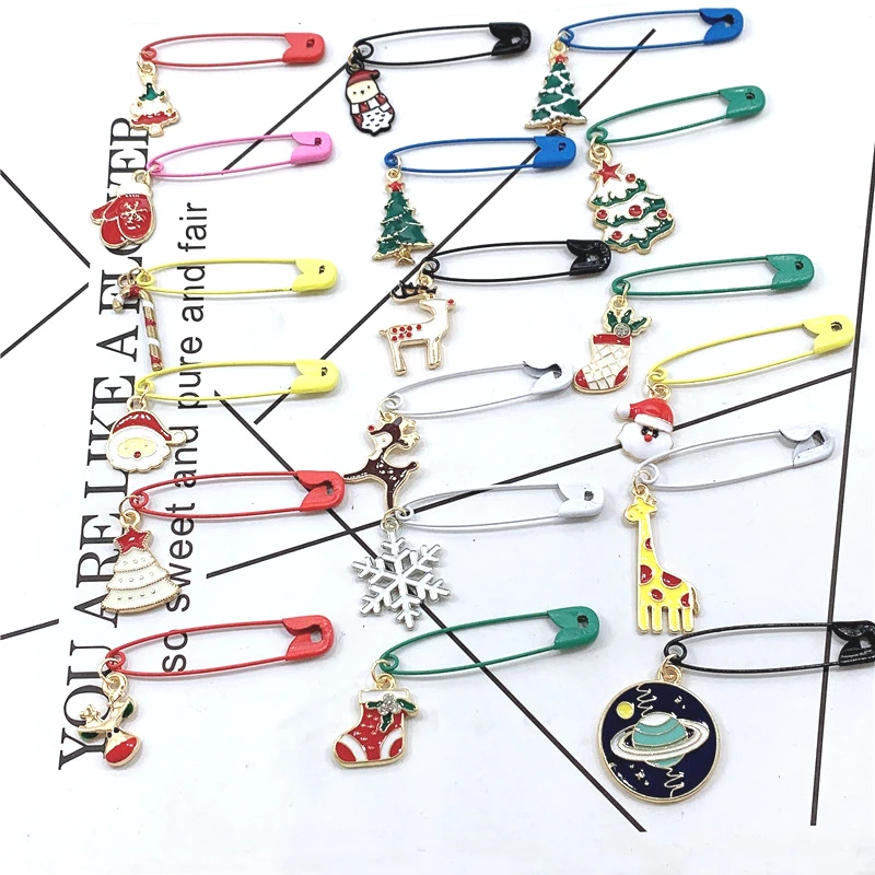 Рождественские перчатки с булавкой в виде Санта Клауса елки ранцы олени цветными