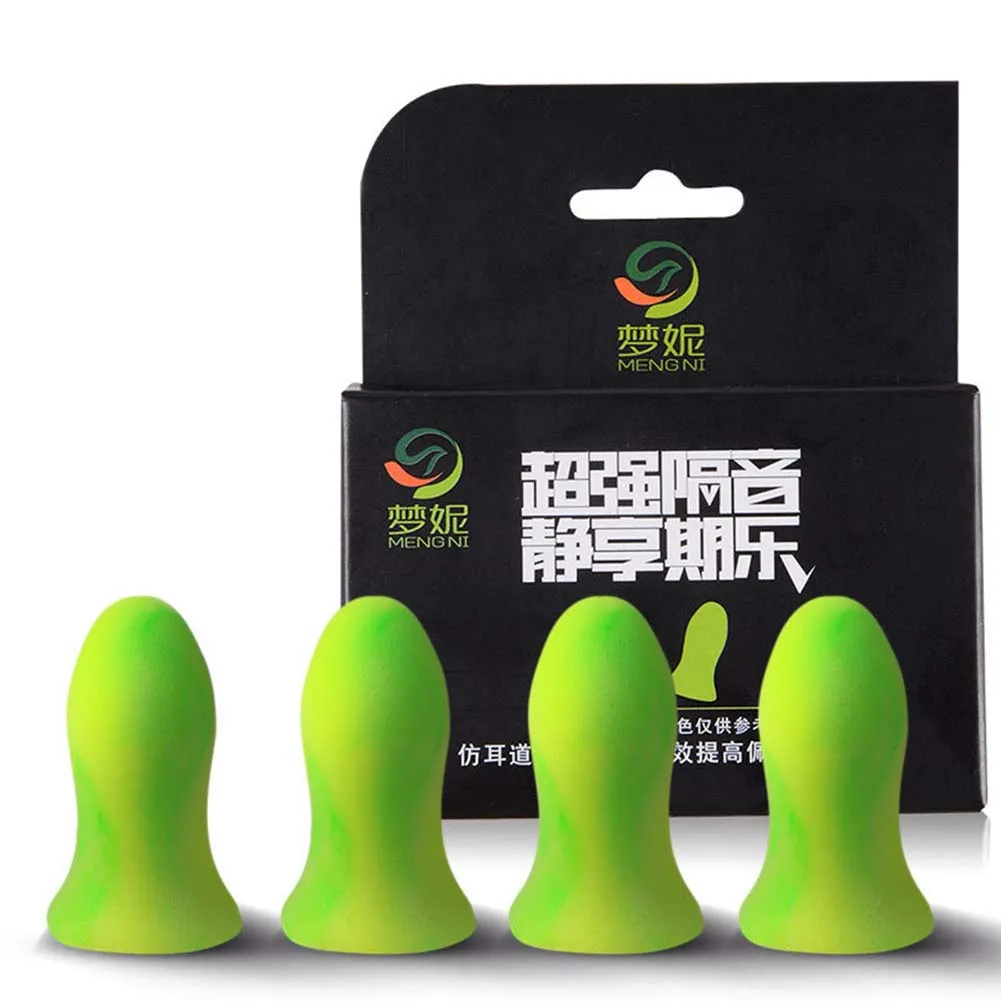 

4pcs/box Slpeeping Aid Noise Reduction Travel Rest Noise Prevention Earplugs Soft Foam Ear Protection Earplugs Soundproof