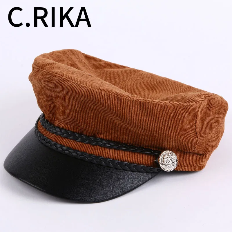 Вельветовая Военная Кепка женские зимние шапки для мужчин и женщин армейская