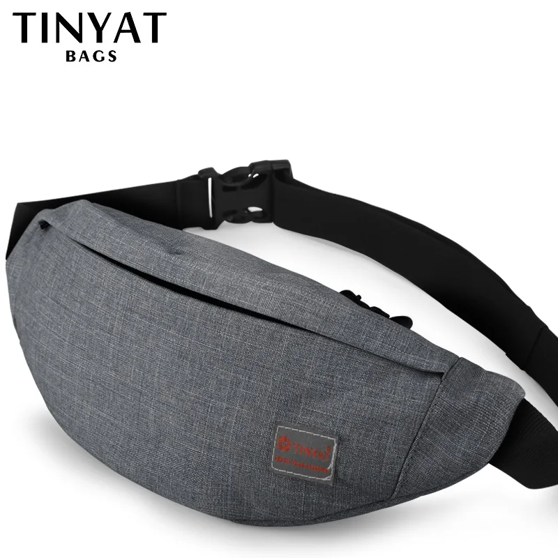 Сумка поясная Поясная повседневная сумка-унисекс TINYAT, холщовая сумка на пояс для хранения денег и телефона, функциональная набедренная сумка-бананка
