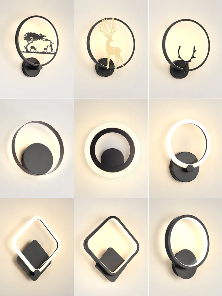 Минималистичная настенная лампа в скандинавском стиле креативные квадратные