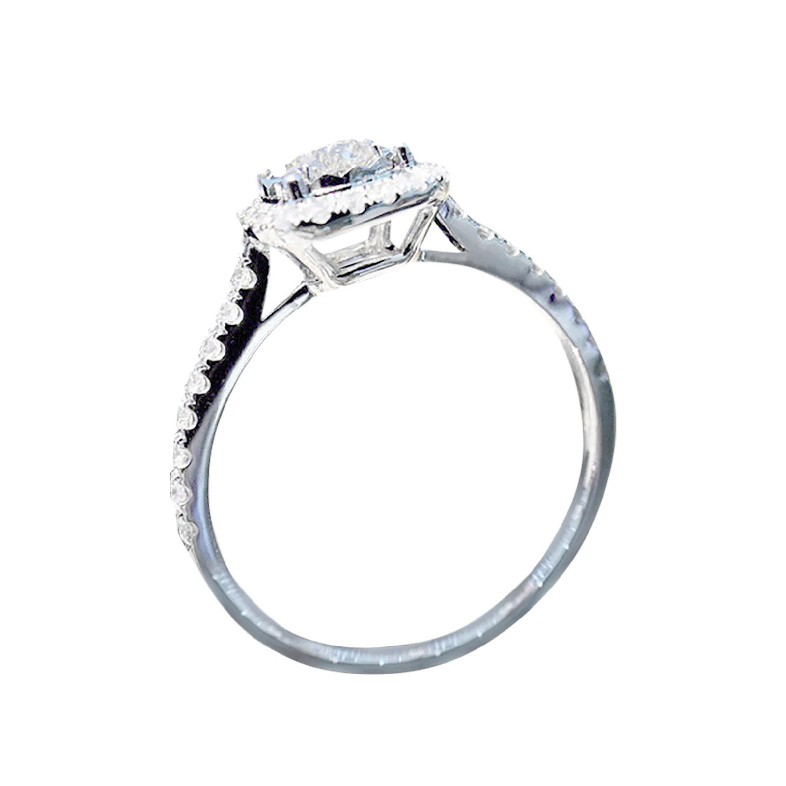 

Classic Wedding Ring Classic Style Jewelry Four Prongs Round Micro Inlaid Ring Gift For Women Jewelry Accessories fashion R5