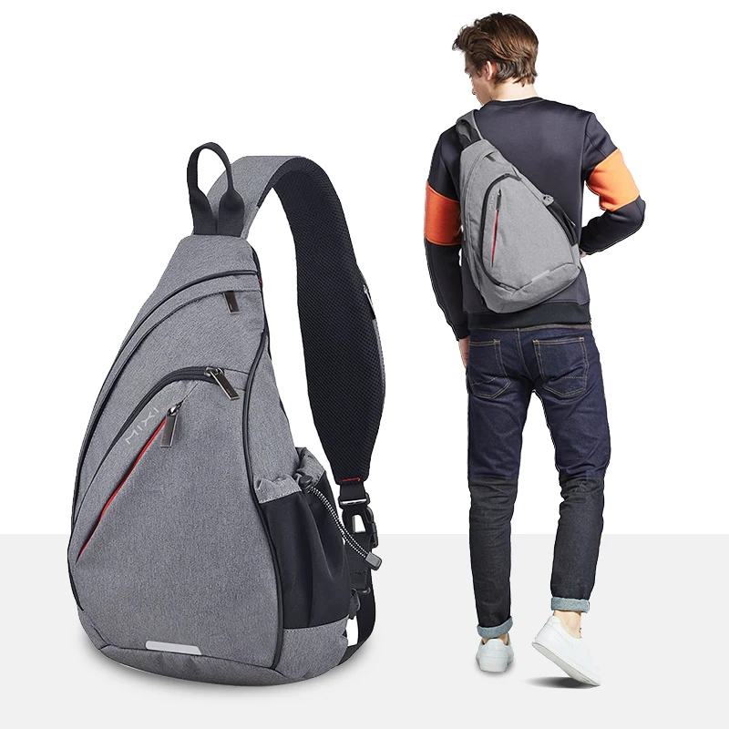 

Mixi Men One Shoulder Backpack Women Sling Bag Crossbody USB Boys Cycling Sports Travel Versatile Fashion Bag Student School