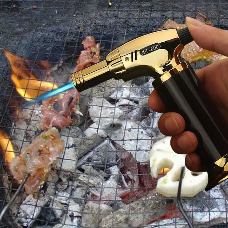 

Outdoor Camping Kitchen Torch Refillable Adjustable Butane Jet Torch Cooking BBQ Flame Ignition Tool Lighters