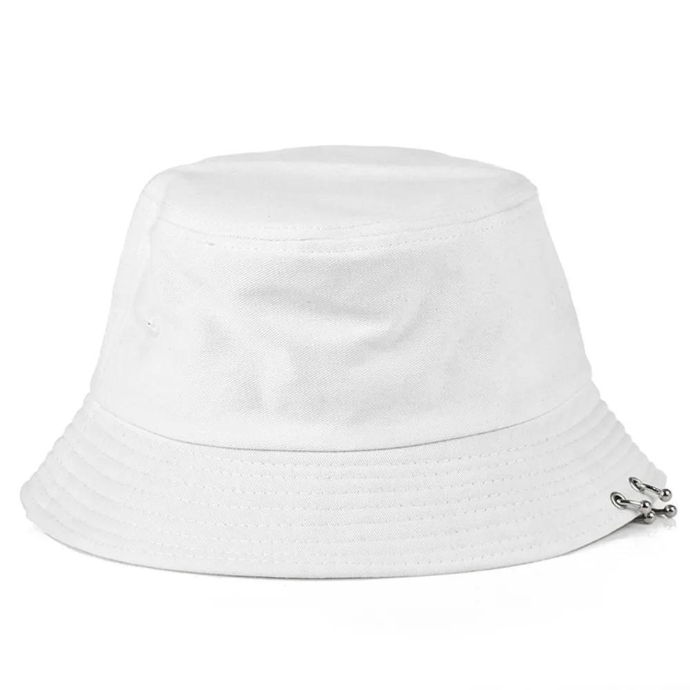 

New Unisex Cotton Bucket Hats Korean Version Simple Summer Sunscreen Solid Color Flat Sun Hat Outdoor Fisherman Hat Beach Cap