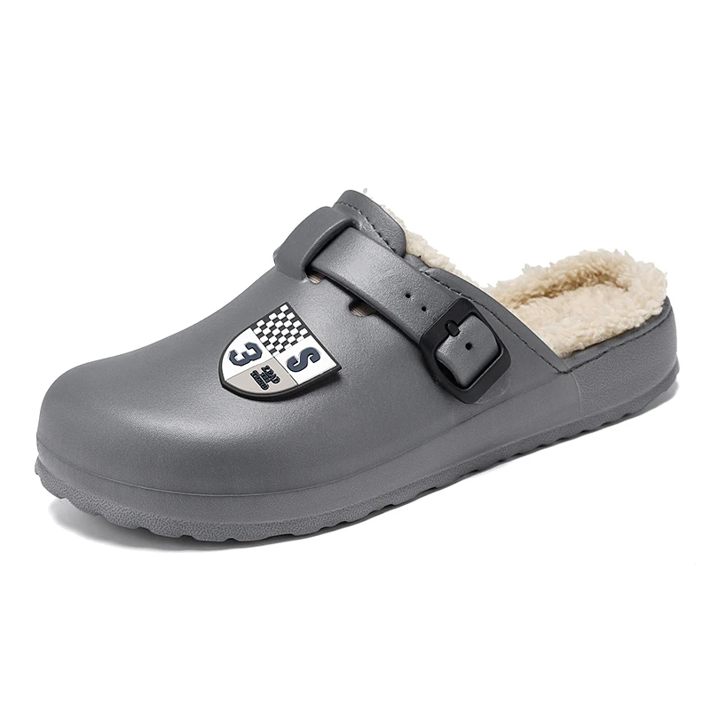 

2020 winter new shallow mouth flat heel viscose shoes warm plush non-slip wear-resistant daily household cotton slippers