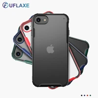 uflaxe shockproof hard case for apple iphone 11 pro max frosted transparent armor cover iphone 7 8 plus se 2020 x xs max xr