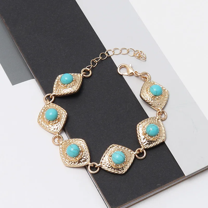 Женский браслет из цинкового сплава XQ с белым жемчугом синим камнем зеленым 2019 |