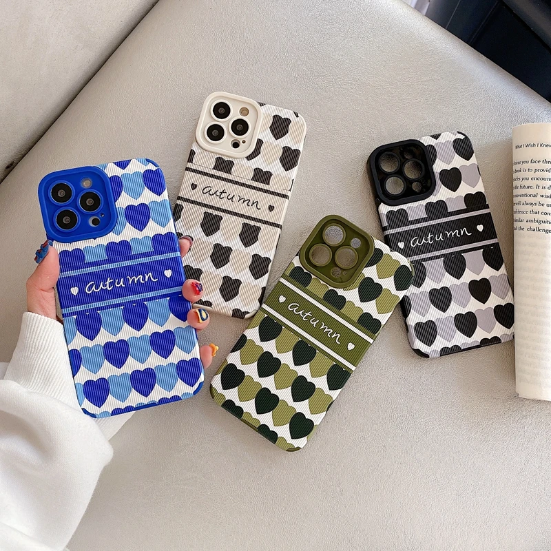 

Cute Love Heart Camera Protection Phone Case For iPhone 13 Pro Max 11 12 Pro Max X XR XS Max 7 8 Plus SE 2020 13 Soft TPU Cover