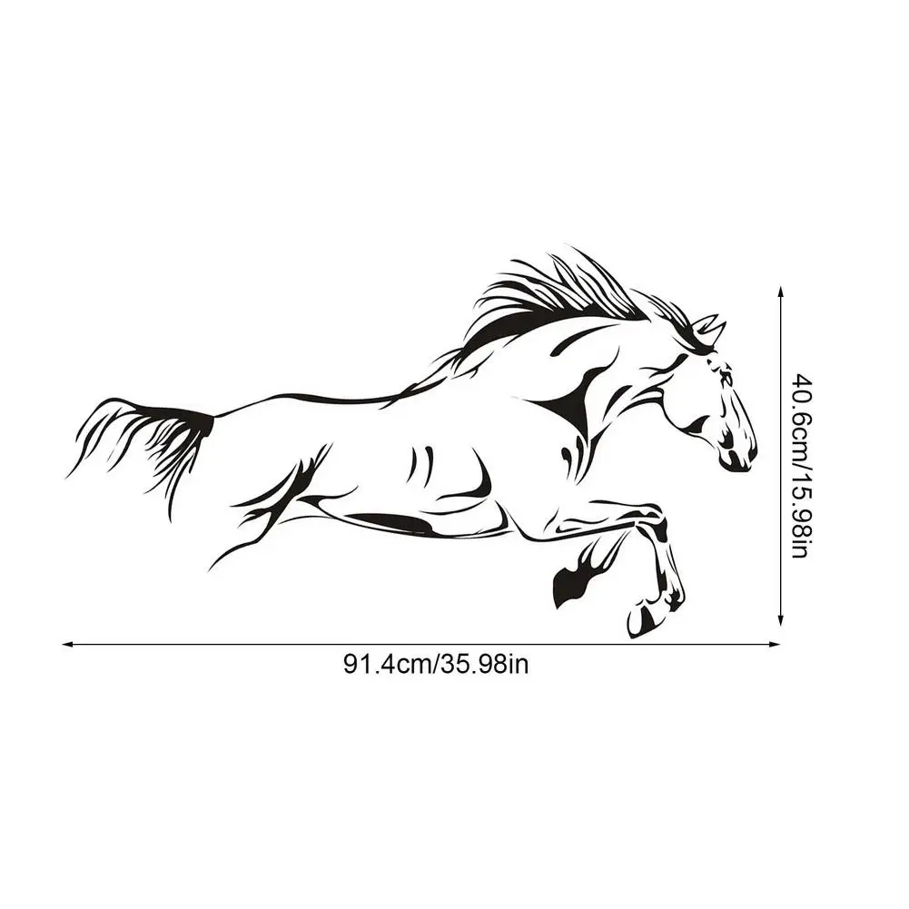 

Horses PVC Wall Stickers Room Decoration Restaurant Background Art Living Room Bathroom Room Decor Mirror Wall Sticker