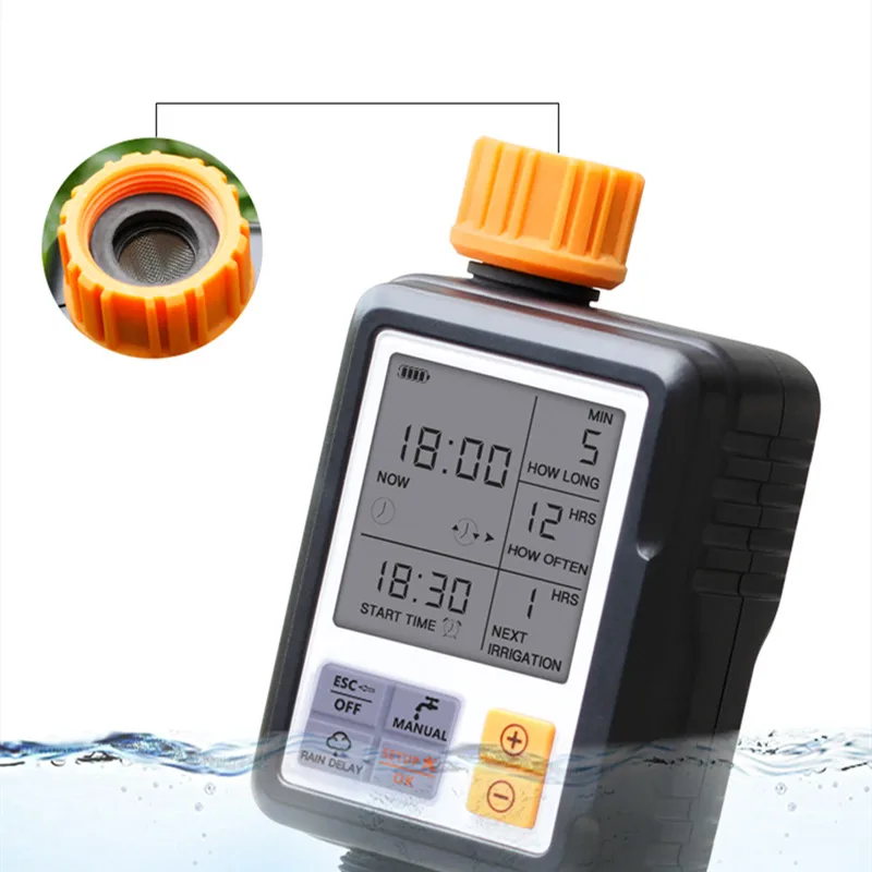 Таймер полива сада программируемый с ЖК-экраном |