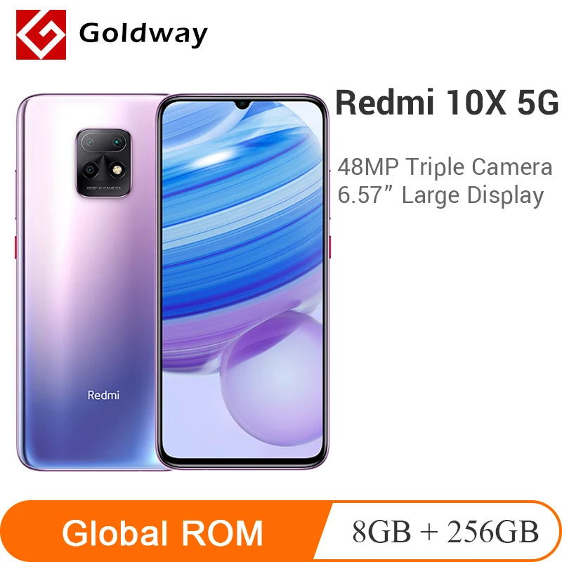 Глобальная прошивка Xiaomi Redmi 10X 5G 8 Гб оперативной памяти 256 ГБ ROM мобильный телефон