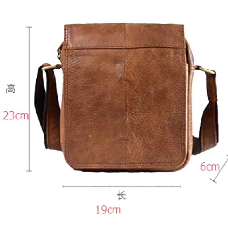 

AETOO Scrub top layer leather shoulder bag retro men's bag Europe and the United States trend summer Messenger bag small bag