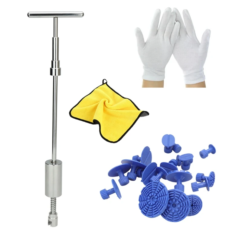 

Paintless Dent Removal Tool Car Stainless Steel Auto Dent Repair Kit 2 in 1