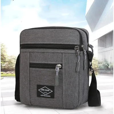 

New 2021 fashion mini men shopping casual handbags!Hot male small nylon one-shoulder bag All-match multi-zippers Carrier