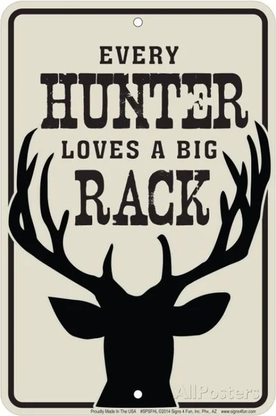 

Every Hunters A Love Rack Tin Sign Rero Vintage Wall Dector Iron Painting